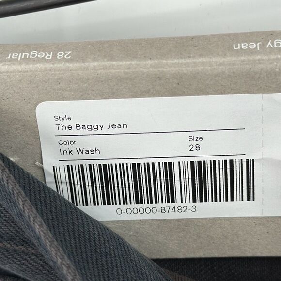 NWT Everlane Black Ink Wash Wide Leg Flared The Baggy Jeans 28 - Picture 10 of 15